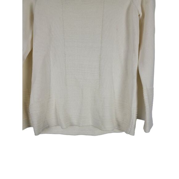 Calvin Klein Cowl Neck Sweater S Womens Long Sleeve Knit Pullover White Top - Picture 4 of 10